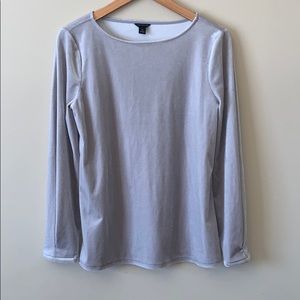 Ann Taylor Velvet Grey Shirt